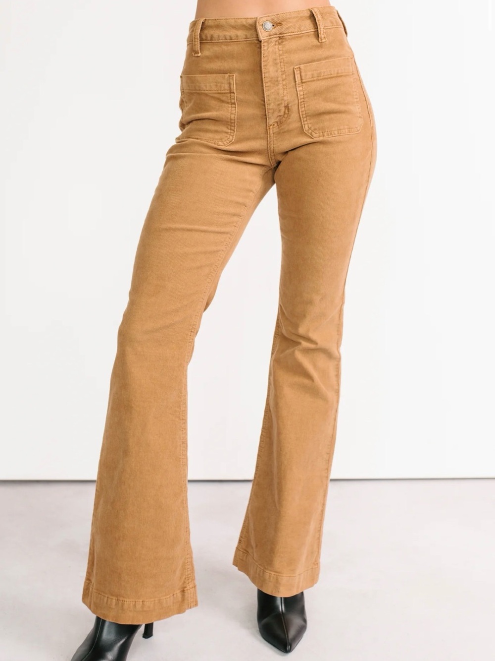 Sneak Peek Camel Corduroy Flare Jeans